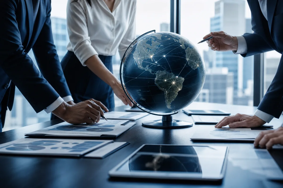 Assurance entreprise internationale : structurer votre programme master en 2026 Équipe coordonnant un programme master d’assurance internationale